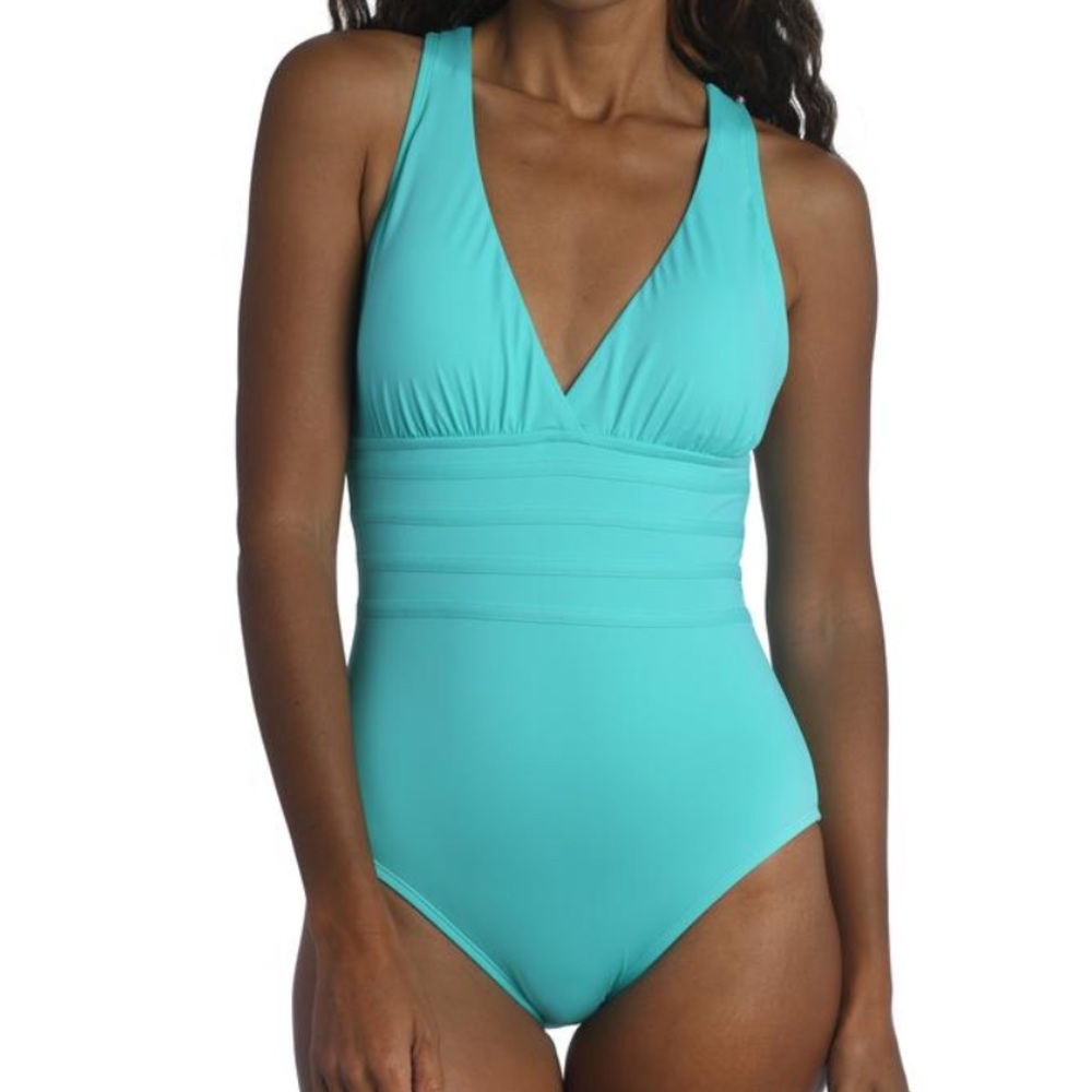 NWT La Blanca island goddess multi strap swimsuit